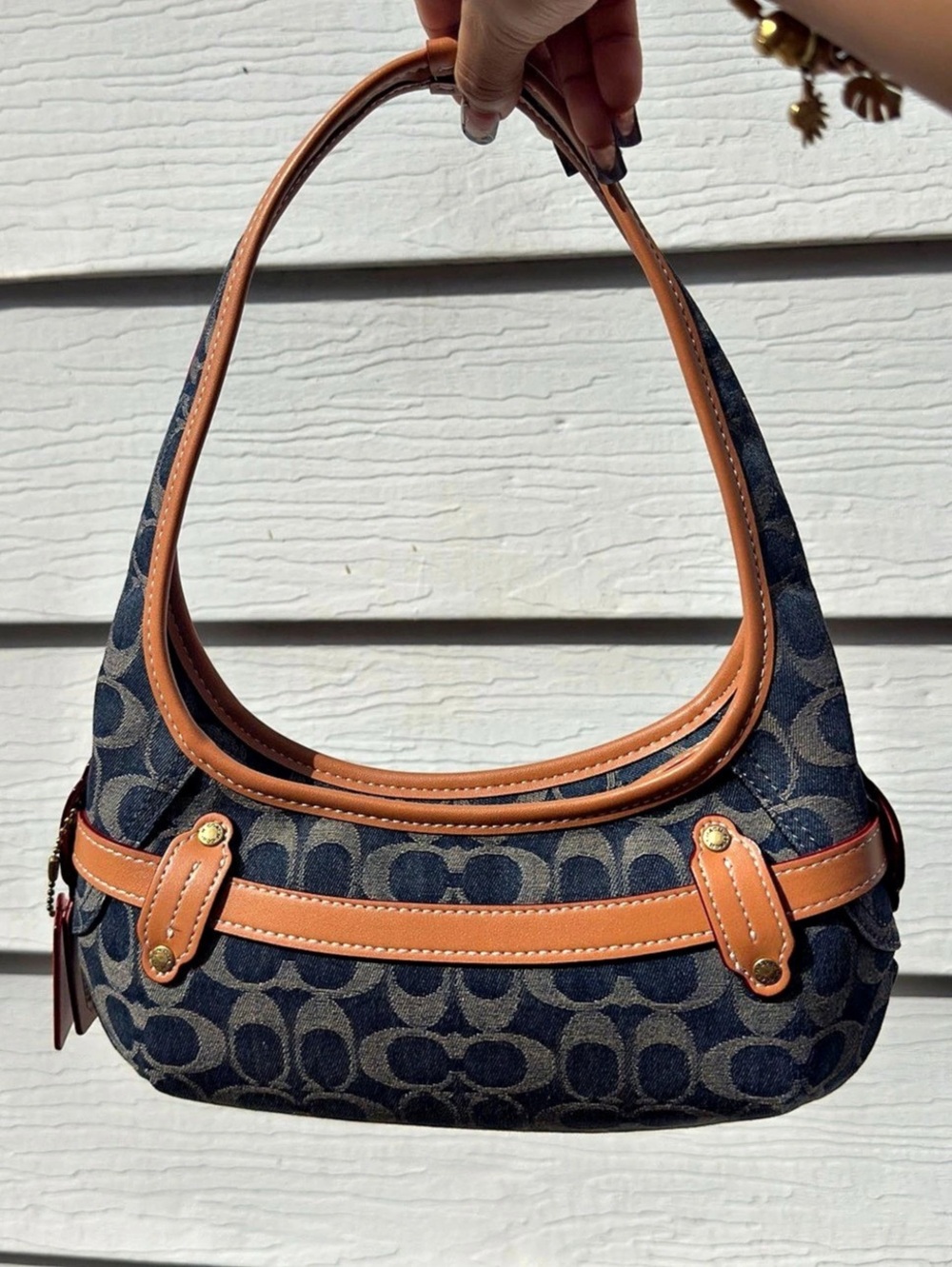 Coach Denim Belted Ergo Shoulder Bag - Picture 3 of 11